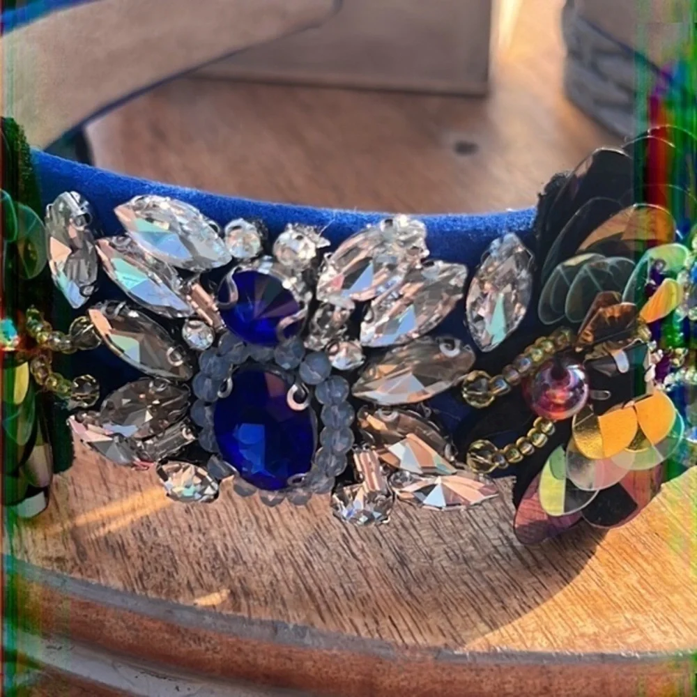 Rhinestone Tiara Headband - Picture 3 of 8